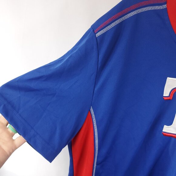 Genuine Merchandise Baseball Jersey Texas Rangers Blue Red T Jersey Shirt XL - Picture 4 of 11